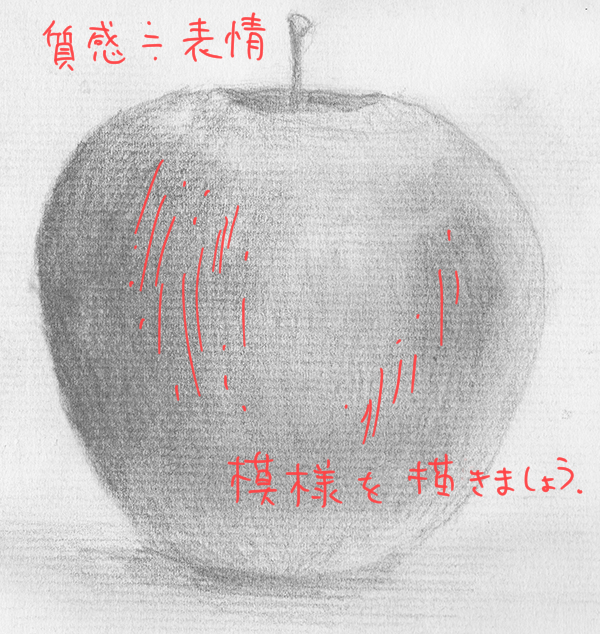 リンゴのデッサン