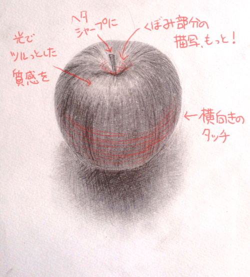 添削043.りんごのデッサン