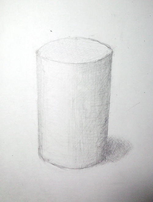 添削085：円柱のデッサン