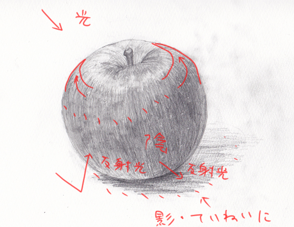 添削092：りんごのデッサン