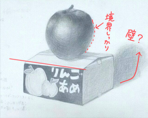 りんごあめの箱とリンゴ