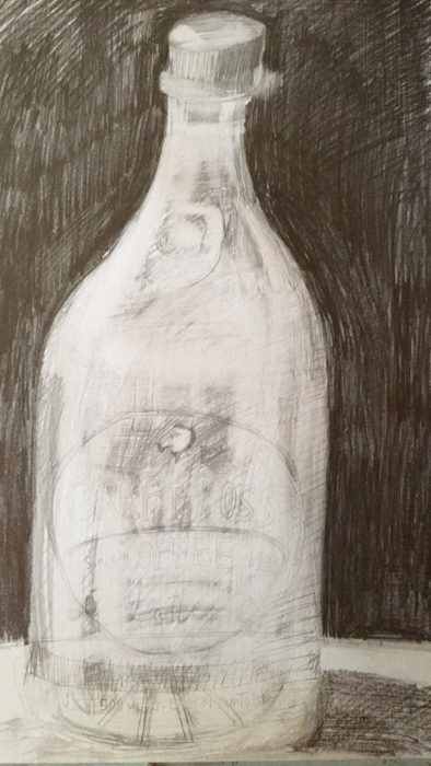 ペットボトルのデッサン
