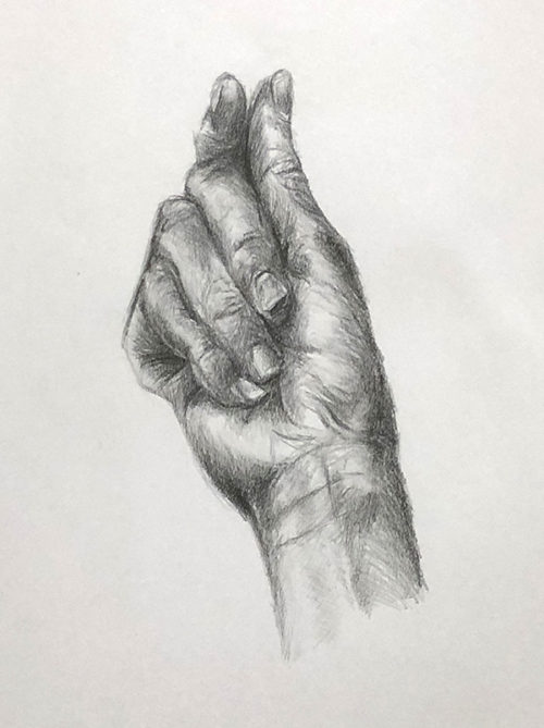 手のデッサン