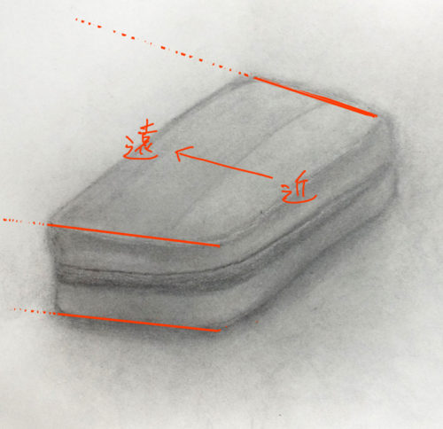 筆箱のデッサン